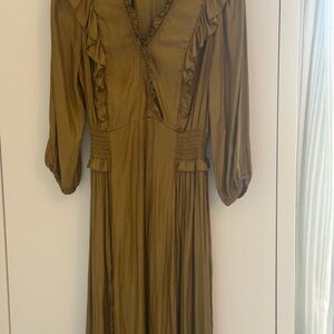 Current Air Olive Long Sleeve Dress